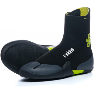 2026 C-Skins Junior Legend 5mm Botines De Neopreno Con Cremallera Y Puntera Redonda C-BOLE5JZ - Black / Flash Green / Charcoal